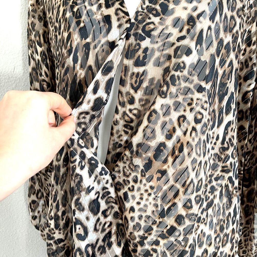 Mirror Image Leopard Print Blouse - Picture 3 of 10